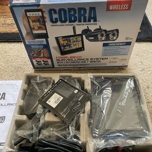 Cobra Wireless 4 Channel Surveillance System Model 63842 Night Vision NIB